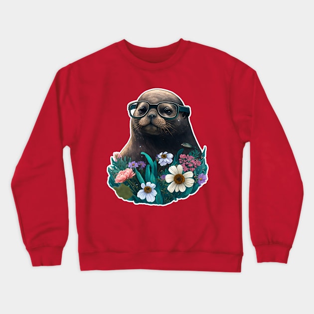 Sea Lion Crewneck Sweatshirt by Zoo state of mind